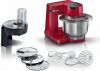 BOSCH Keukenmachine MUMS2ER01, MUM serie 2 MUM serie 2, 700 W, 3, 8 l edelstalen schaal, veelzijdig te gebruiken, continu rasp en snijapparaat inclusief 3 edelstalen schijven, patisserieset, rood online kopen