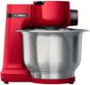 BOSCH Keukenmachine MUMS2ER01, MUM serie 2 MUM serie 2, 700 W, 3, 8 l edelstalen schaal, veelzijdig te gebruiken, continu rasp en snijapparaat inclusief 3 edelstalen schijven, patisserieset, rood online kopen